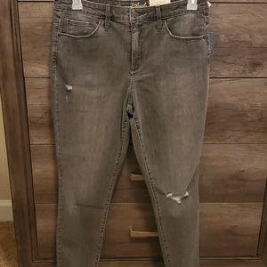 Gray high rise skinny jeans